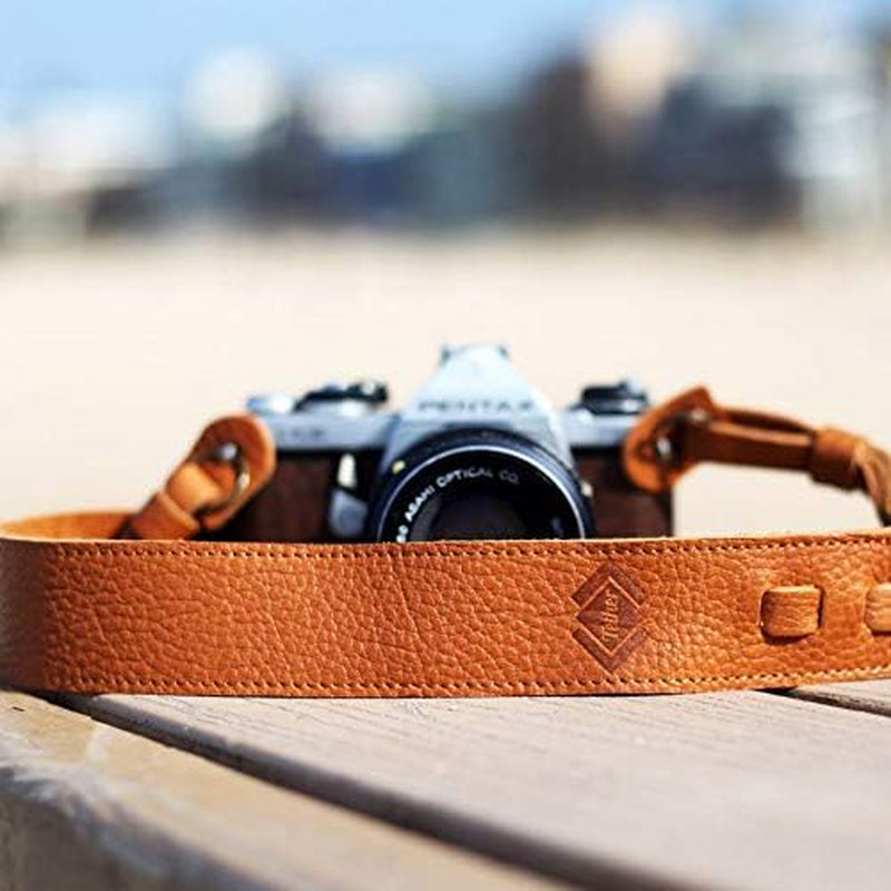 STRAPS Classic Leather Camera Strap | Full-Grain Leather with Suede Backing | Compatible with DSLR & SLR Cameras