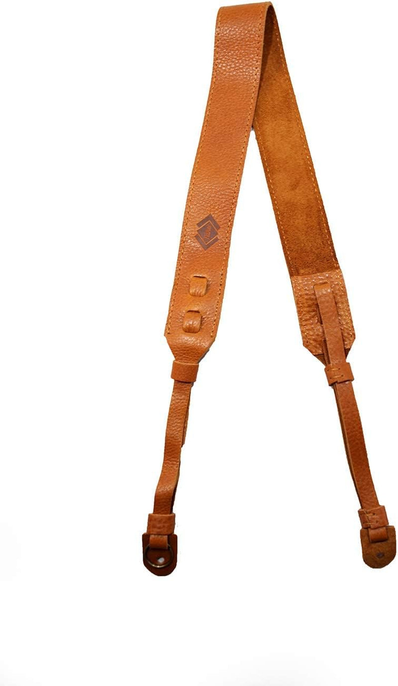 STRAPS Classic Leather Camera Strap | Full-Grain Leather with Suede Backing | Compatible with DSLR & SLR Cameras