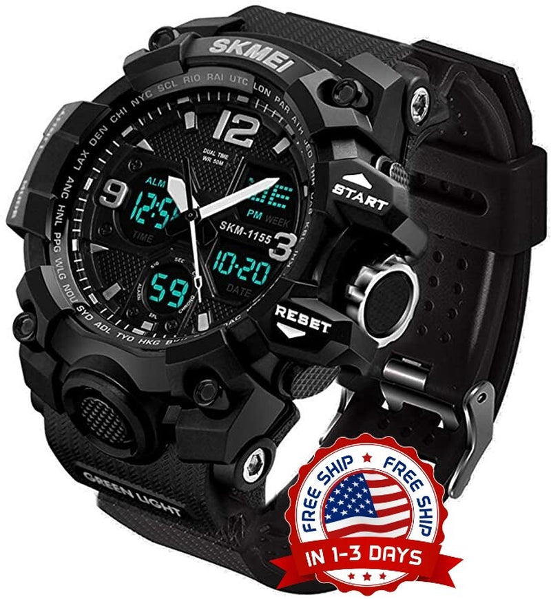Reloj Para Hombre Relojes Reloj Militar Reloj Deportivo De Buceo Grande LED NUEV